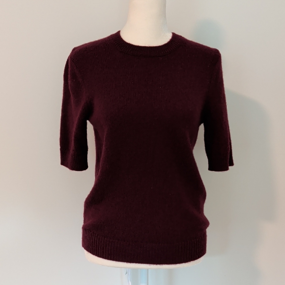 Vince Burgundy Half Sleeve Sweater